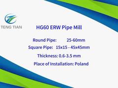 Precyzyjna walcarka do rur ze stali ocynkowanej, okrągłych i kwadratowych, 80 m/min